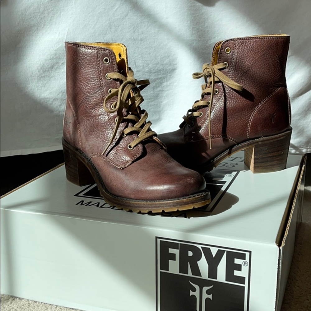 Sabrina Frye Bootie with Block Heel (in box)